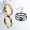 4mm Minimalism Stainless Steel Rhombus Surface Cutting Unisex Ring Jewelry Props Accessories Gifts Classic Couple Jewelry