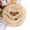 Square Color Solid Chiffon Korean Silk Scarf 70x70cm Summer Sunscreen Thin Transparent Gauze Neck Protection Womans Shawl P71