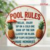 Vintage Tin Metal Sign Pool Rules Retro Wall Decor for Pub Bar Cafe