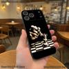 Chess Phone Case For iPhone 17,16,15,14,13,12,11,Pro,XS,Max,XR,Plus,E,SE4,Mini Black Soft Cover