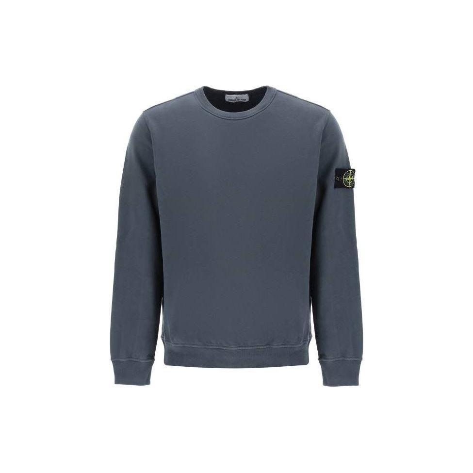 

STONE ISLAND FW23 Свитшот с круглым вырезом и базовым логотипом Мужской свитшот Серый 791562420-V0062 L