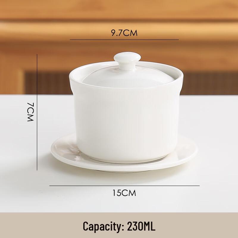 Ceramic 4-Inch Double Boiler Stew Pot Set