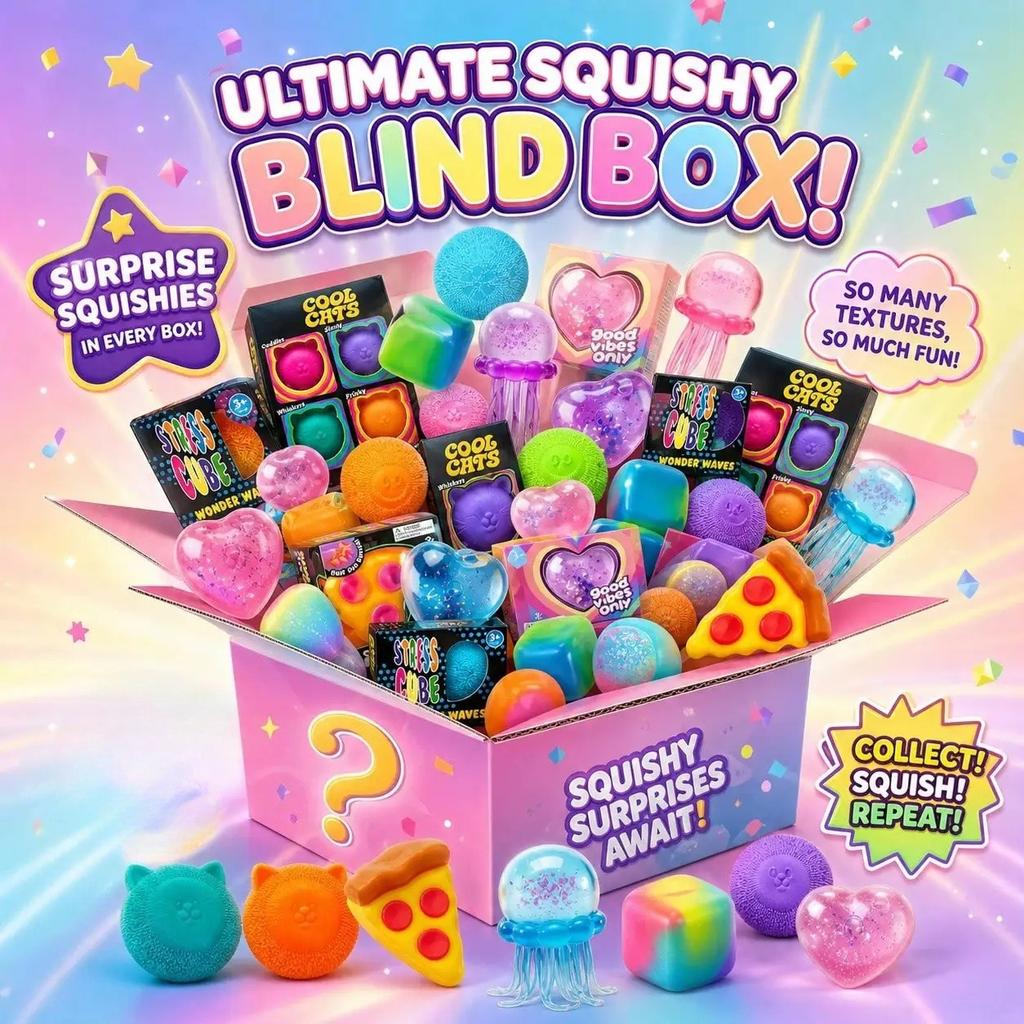 Más de 100 Piezas Figuras Squishy Variadas Caja Sorpresa Juguete de Sorpresa Juguetes Fidget Suaves de Elevación Lenta Presentando Cabeza Moai Panda Conejo Estrés