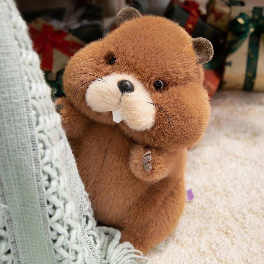 22-35 CM Cartoon Doll Soft Texture Warm Appease Doll Chubby Groundhog Doll  For Children