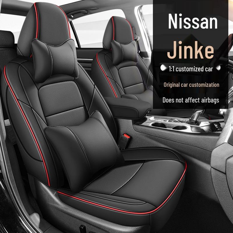 Nissan Kicks All-Season Leather Seat Covers, Full-Coverage Cushions for Five Seats