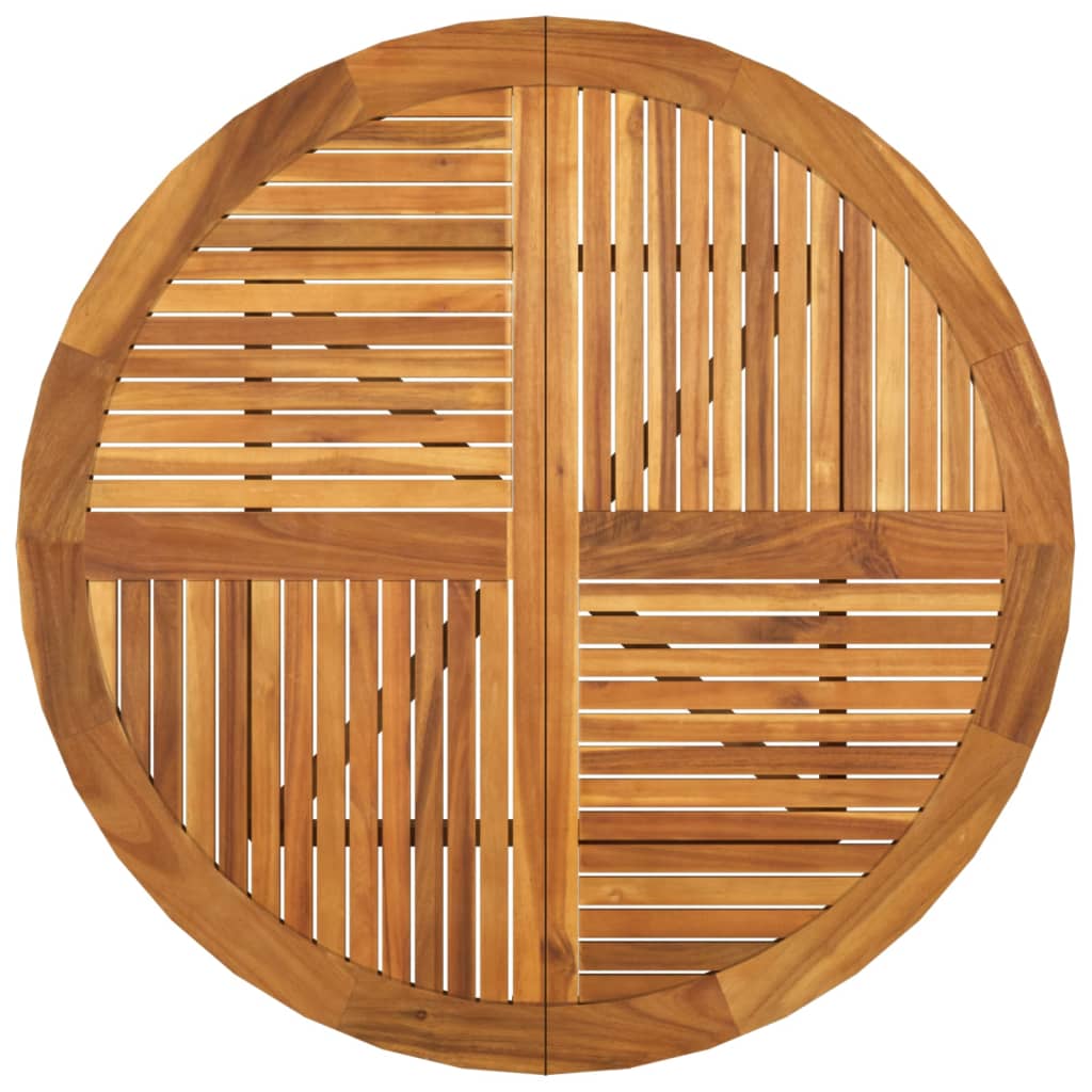 Garden Table Ø 110 cm Solid Acacia Wood