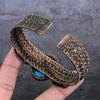 Natürlicher tibetischer Türkis Kupferdraht Wickelarmband verstellbar h2P75