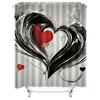 Abstract Heart Shower Curtain - Modern Bathroom Decor
