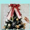 Weihnachtsdeko Plaid Schleife mit Rot und Schwarz für Baumspitze Deko