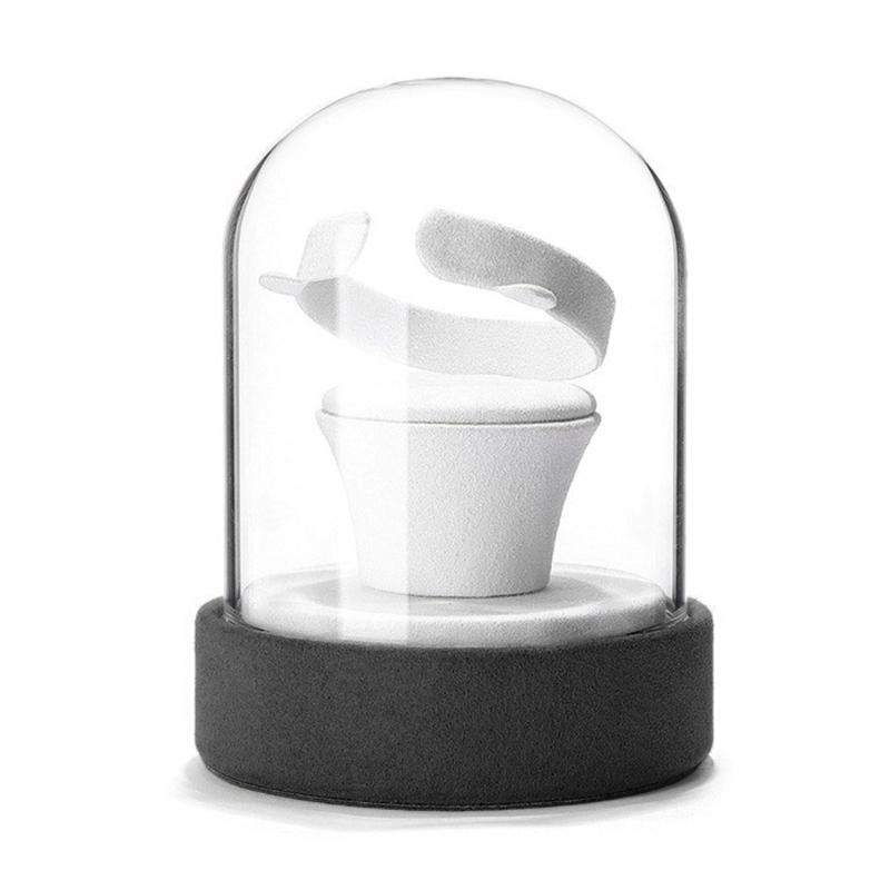 

Glass Covered Jewelry Rack Multipurpose Women Accessories Storage Stand Rings/Necklaces/Bracelet/Earrings Organizer білий