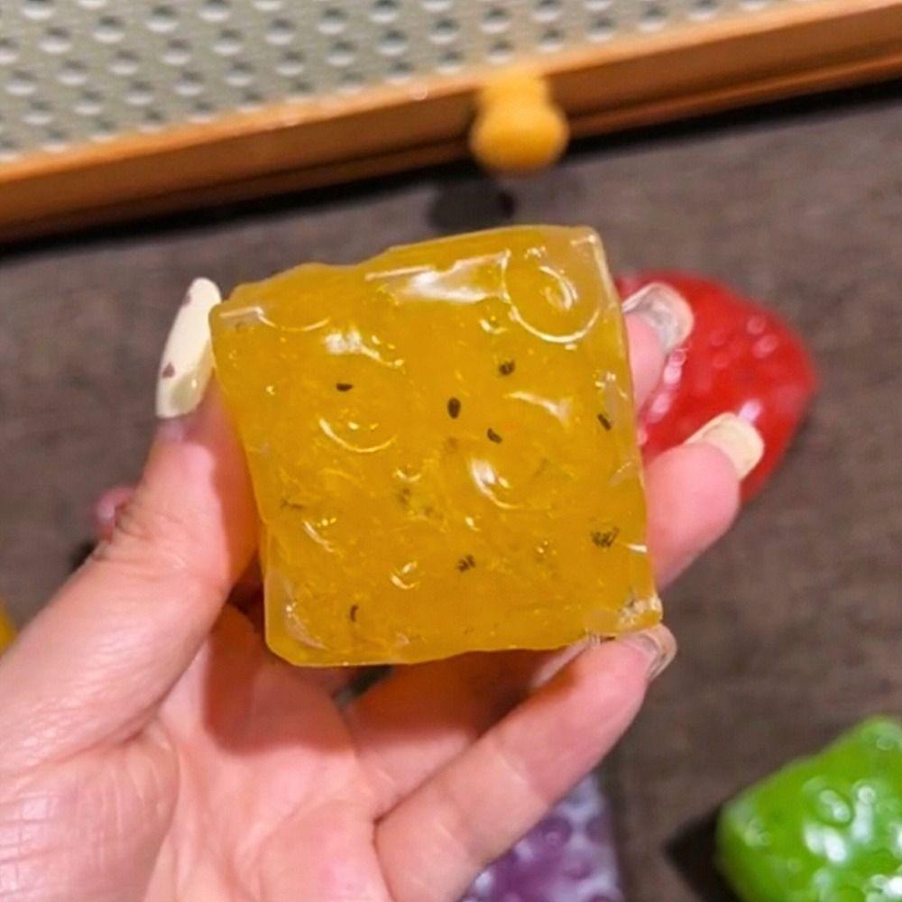 Slow Rebound Cheese Squishy Simulation Sensory Fidget Ball Slushy Squishy Toy Student Prize