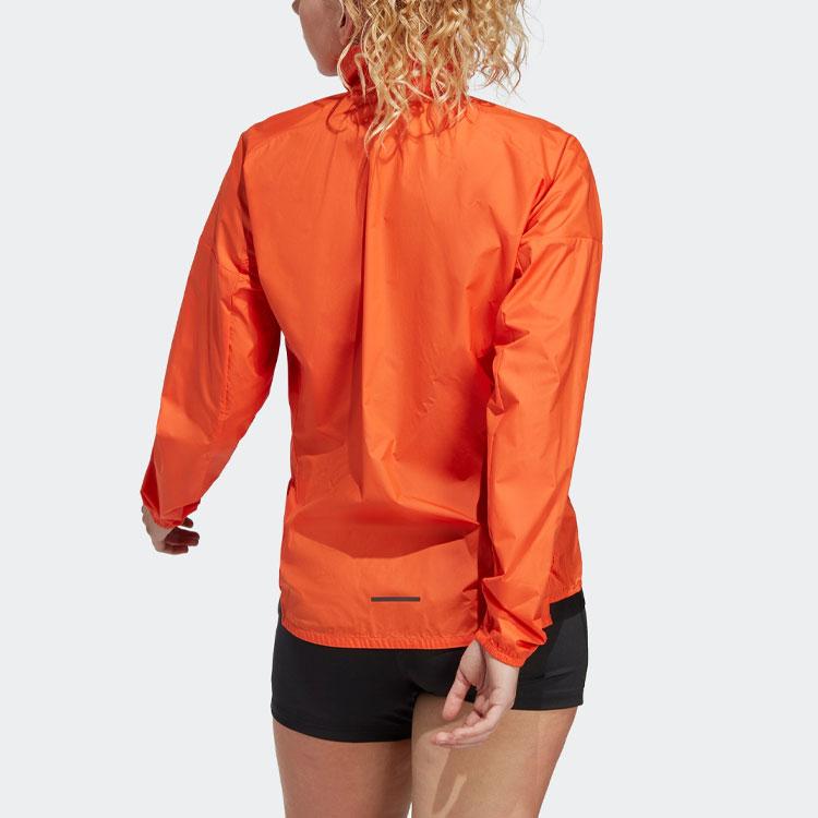 Adidas Multi Wind Jacket Solid Color Logo Outdoor Sports Jacket Women Jacket Half-Impact-Orange HZ4237