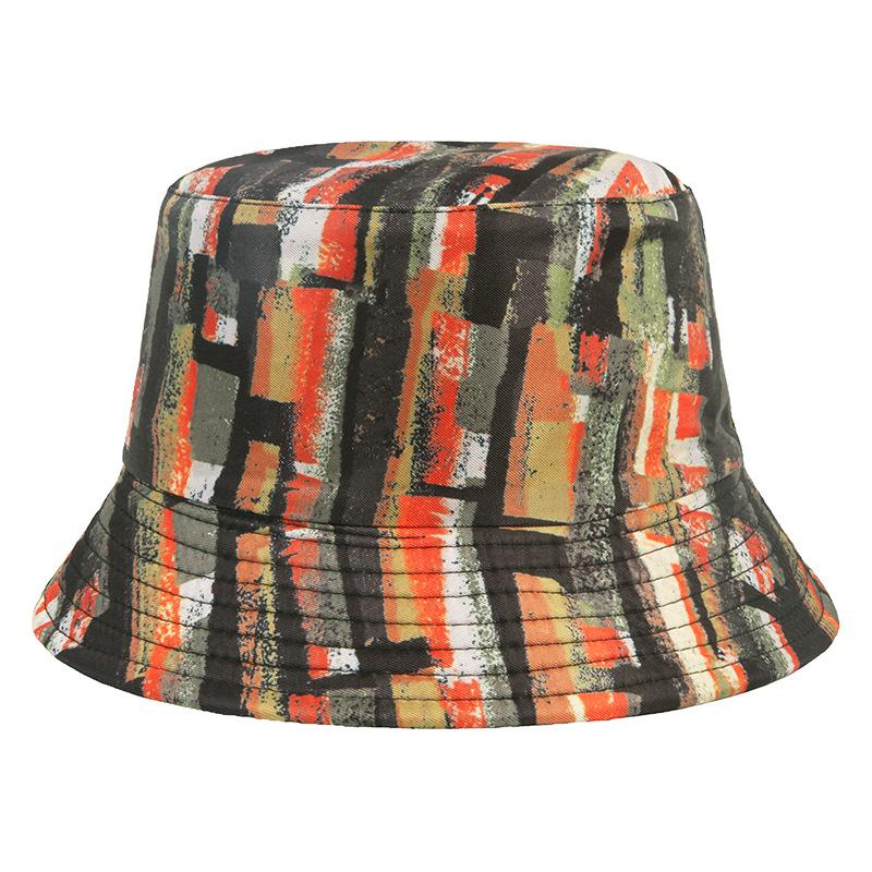 New Summer Women's Sunscreen Breathable Sun Hat Tie-dye Floral Print Bucket Hat Outdoor Sports Casual Fashion Sunshade Basin Cap
