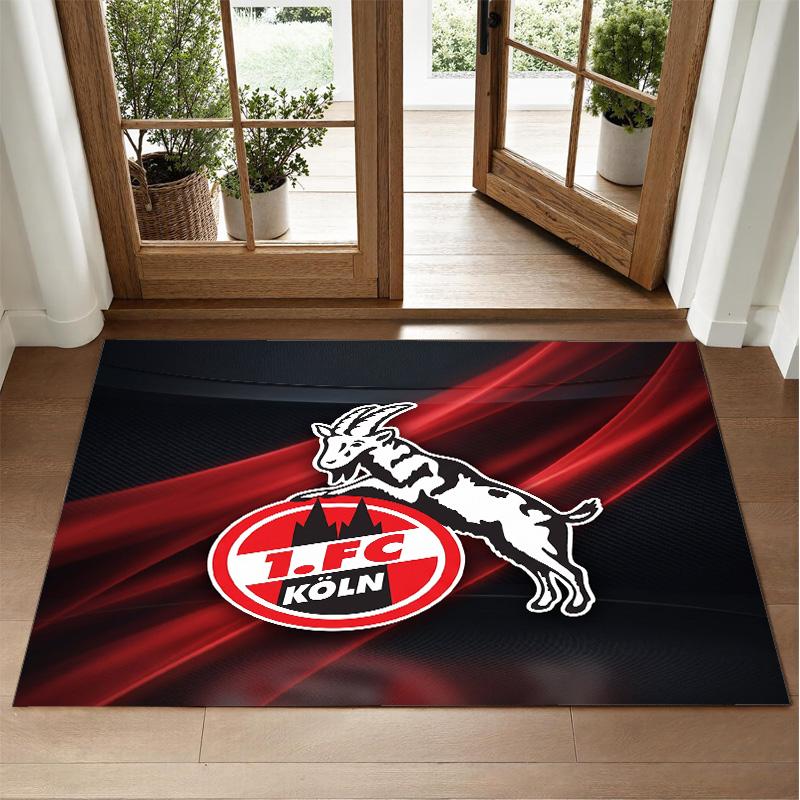 FC Köln Design Crystal Velvet Rug Soft Decorative Mat for Bedroom Entrance