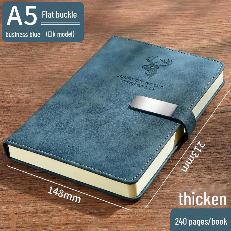 

High-Quality A5 Imitation Leather Notebook - Thickened B5 Business Notepad синій