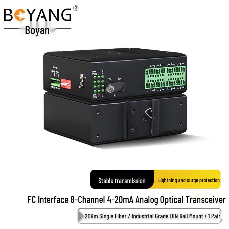 BOYANG Industrial Multi-Channel Fiber Optic Transceiver