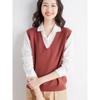 Women S Loose V Neck Sleeveless Knit Vest Solid Pullover