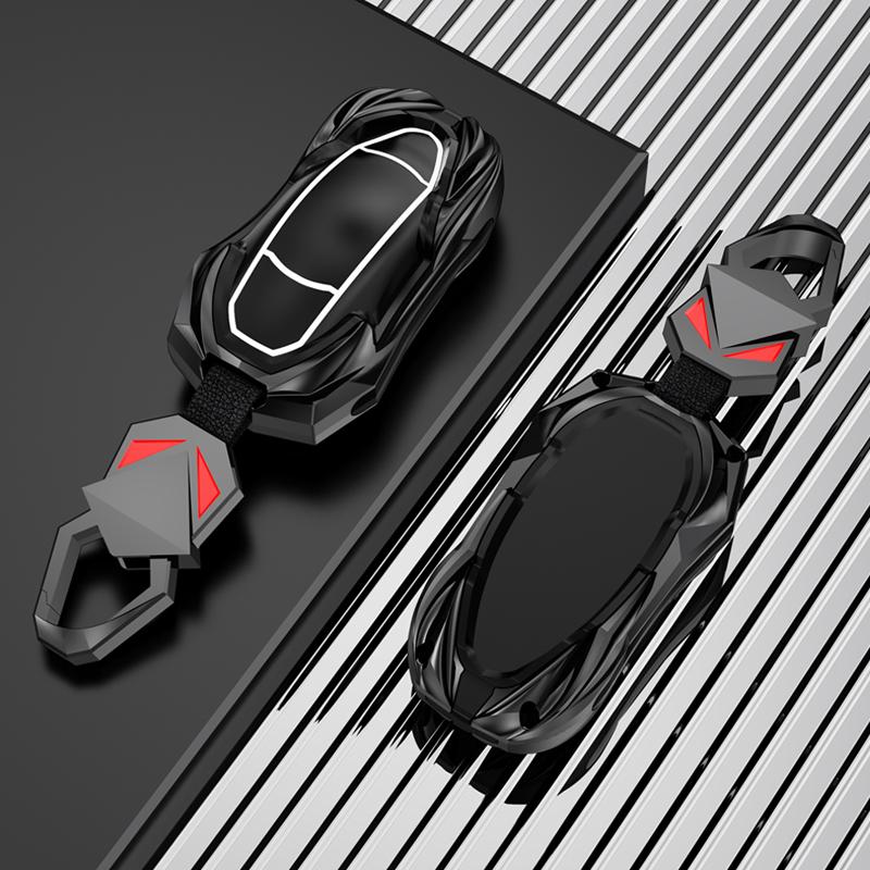 Car Smart Key Case Cover For Tesla Model 3 Model X Model S Model Y Bag Protector Fob Band Shell Holder Keychain Accessories