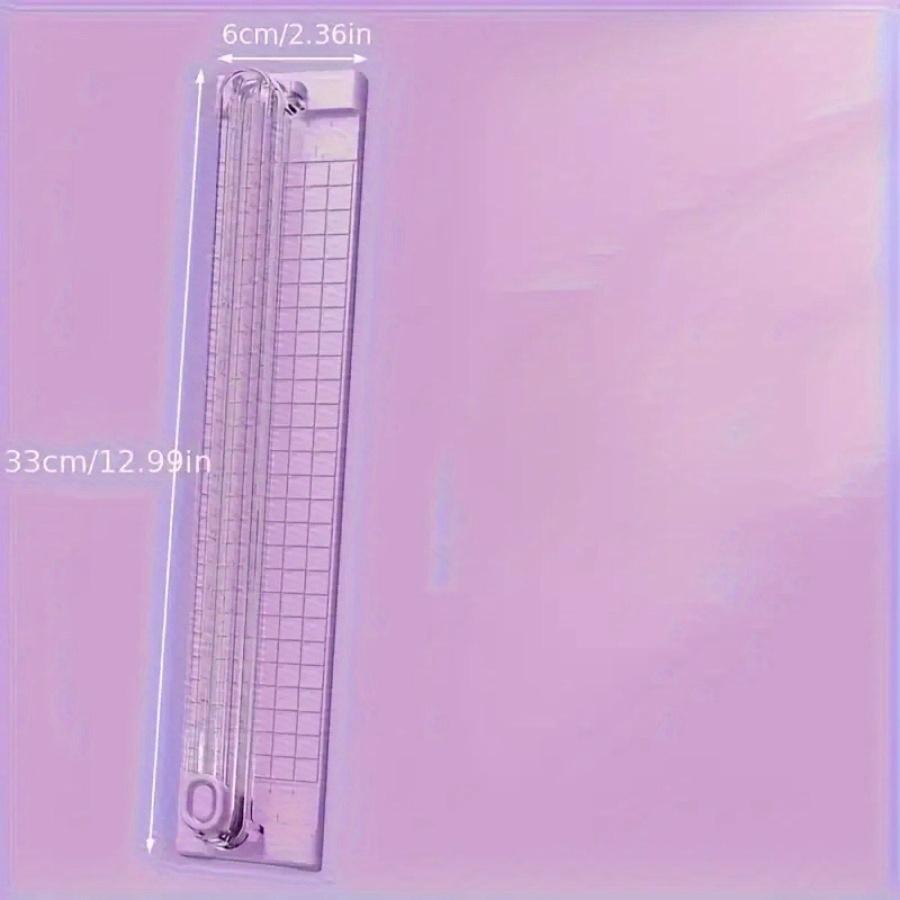 

1PC Portable A3 Paper Cutter Trimmer, Uncharged Manual Cutting Tool Made with Durable Plastic, School, Home, and Office Use фіолетовий