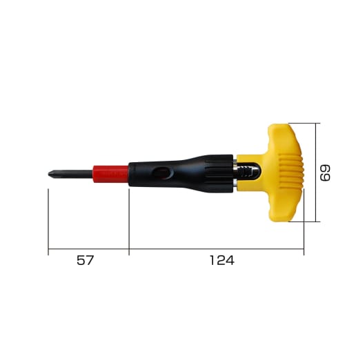 ANEX Screwdriver Set with T-Shaped Ratchet, 8-Piece Set (Phillips 0/Phillips 1/Phillips 2/Slotted 1.8/Slotted 2.5/Slotted 5/Slotted 6/Drill Bit) No. 5