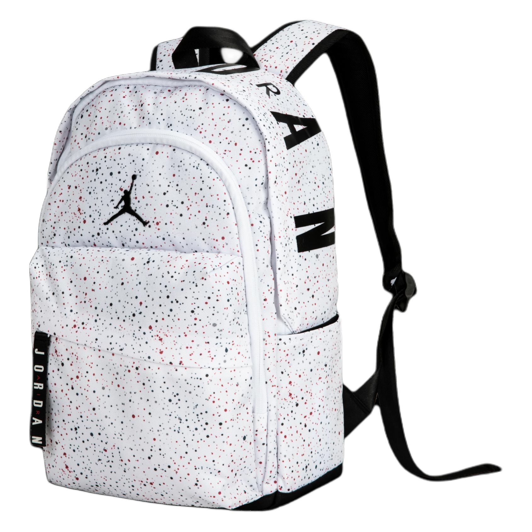 

Jordan Starry Sky Polyester Backpack Medium Size Unisex Backpacks White JD2133032PS-008 L25.4*W15.2*H40.6cm