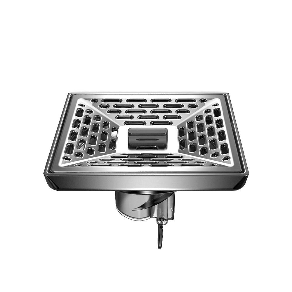 With Grid Grate Cover Shower Floor Drain Stainless Steel with Removable Cover Dual-purpose Floor Drain Backflow Preventer