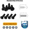 Aootf Black Anti Theft License Plate Screws- Stainless Steel Rustproof Security Bolts Fasteners For Front Rear Car Tag Mount- M6 (1/4") Locking