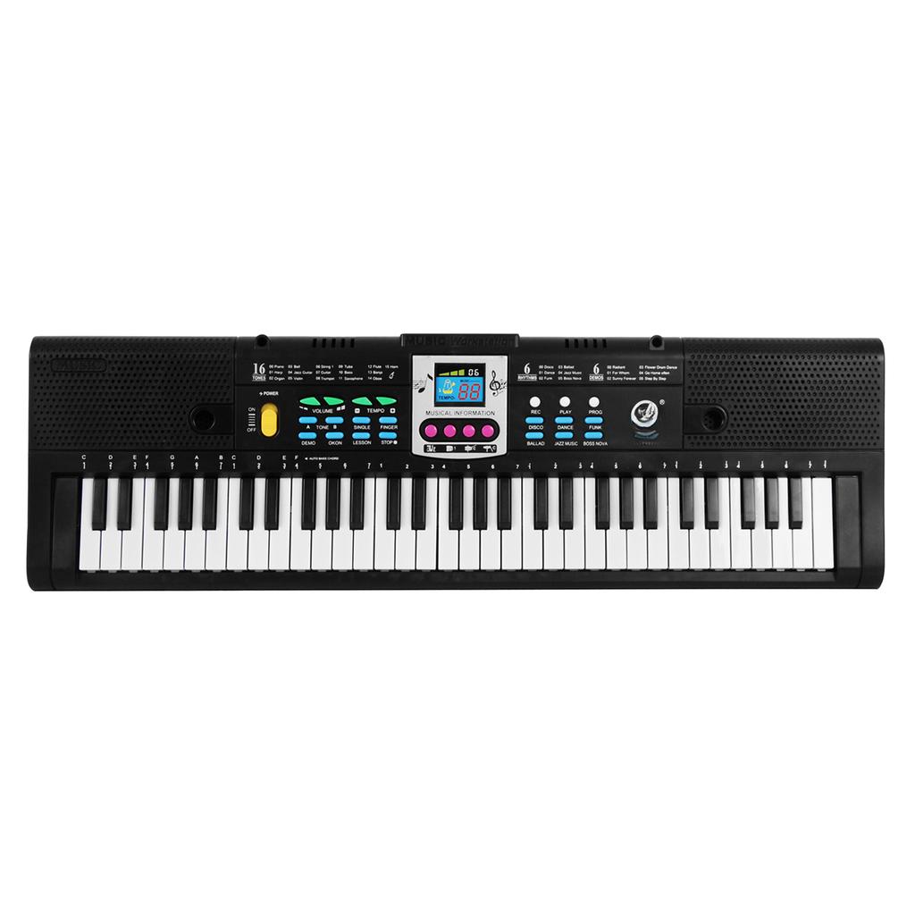 61 Keys Digital Music Electronic Keyboard Kids Multifunctional Electric Piano for Piano Student with Microphone Function Musical Instrument