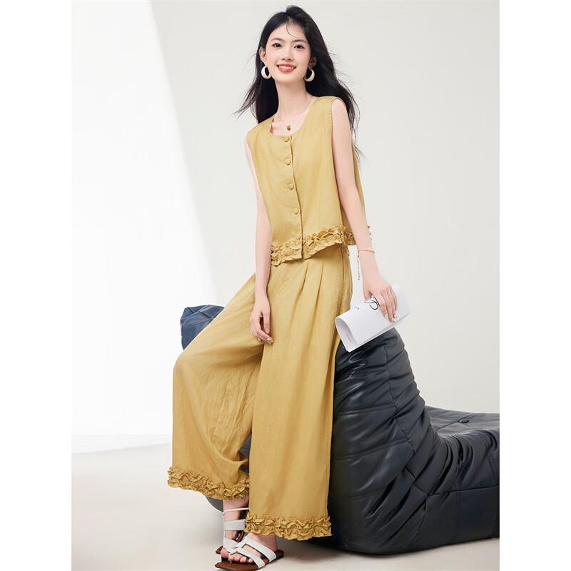 

Women s Elegant Summer Two-Piece Set L