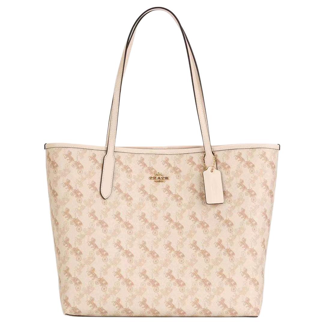 

Coach City 33 Logo Print Tote Bag Women tote bags Beige CBM58-IMCAH Basic Set (Bag+Dust Bag)
