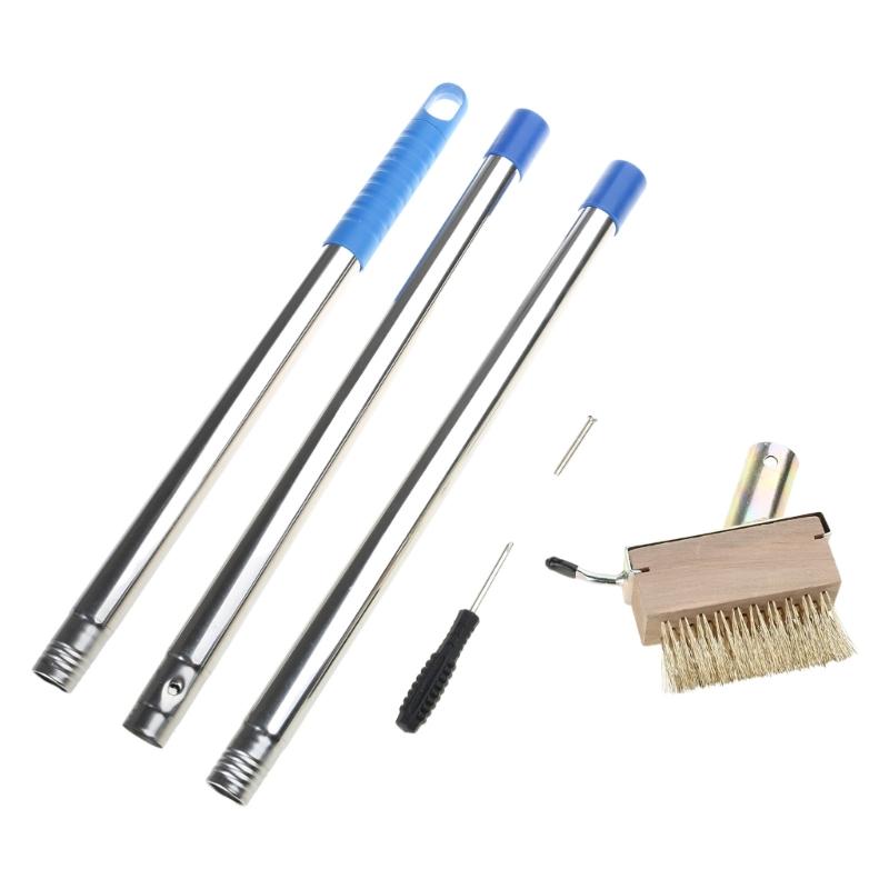 

Durability Stainless Steel Weeding Brush Flexible Length Crack Weeder for Various Heights, Easy Head Replacement 1