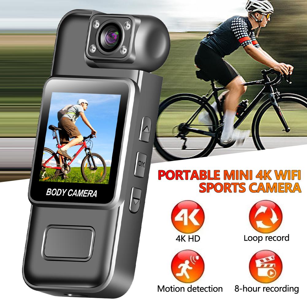Portable Mini 4K WiFi Sports Camera with Screen HD Outdoor Cycling Action Cam DVR Recorder Waterproof Mount Camera