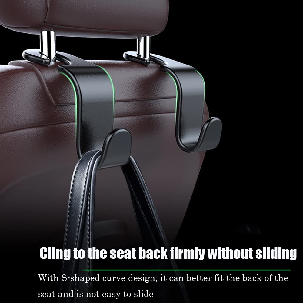 1/4pcs Carbon Fibre Hooks Car Seat Headrest Storage Hanger Universal Car Back Seat Organizer Holder Auto Interior Accessories