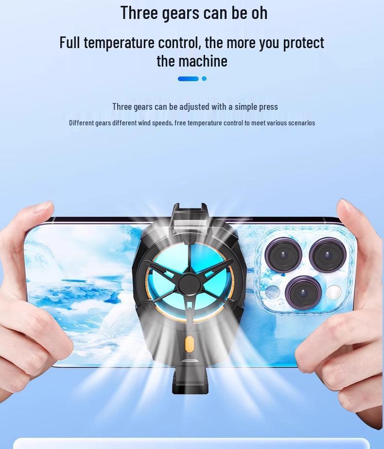 E-Sports Handykühler mit leisem Lüfter und Halbleiterkühlung für Gaming und Live-Streaming