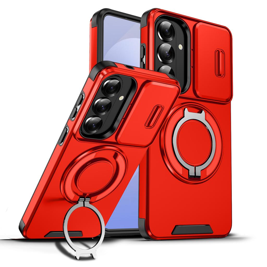 Slide Lens Protect Armor Case For Samsung S26 S25 S24 S23 S22 FE Ultra Plus A57 A17 A56 A36 A16 A06 A55 A35 Magneti Holder Cover
