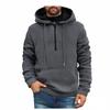 Mens  Pullover Fashion Quilted Hoodies Long Sleeve Hooded Sweatshirt With Pocket
