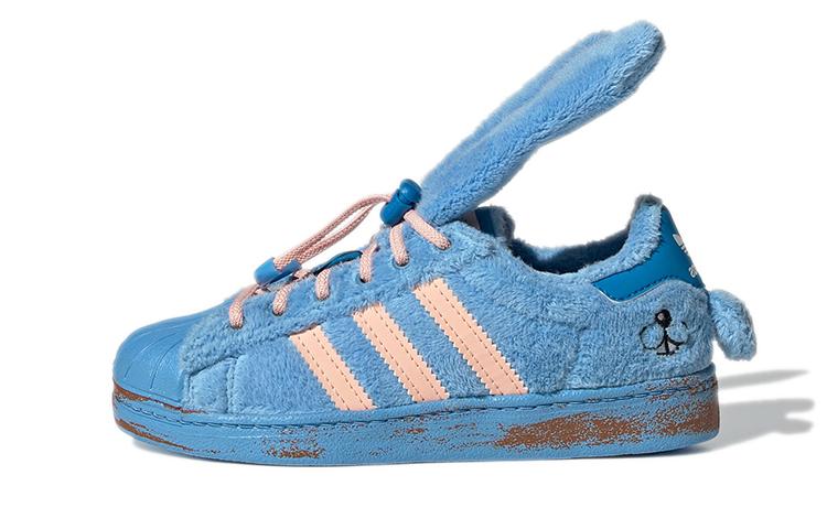 

Melting Sadness x Adidas Originals SUPERSTAR 360 Comfortable Breathable Low top Skateboard Shoes Blue Rabbit GW6047 31.5