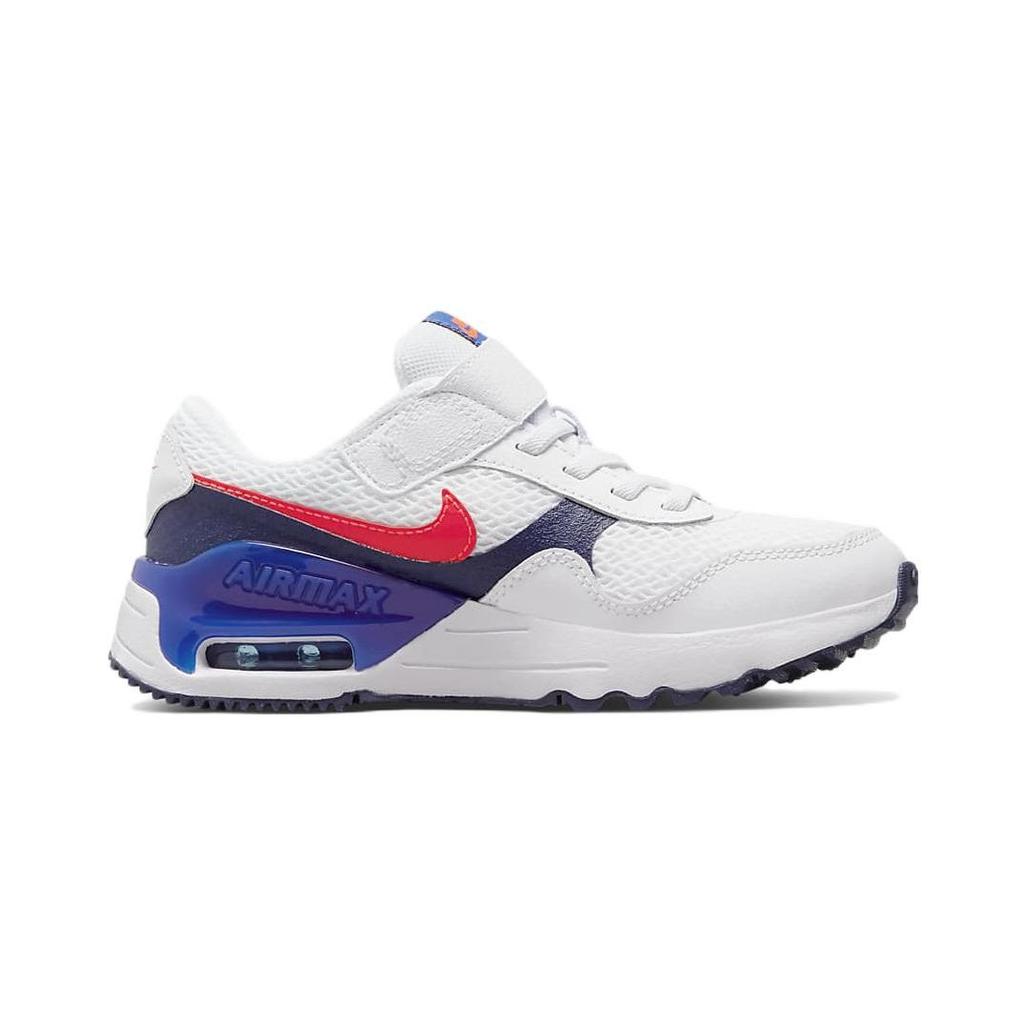 Nike Air Max SYSTM PS White Midnight Navy Kids Sneakers Game-Royal Bright-Crimson DQ0285-101