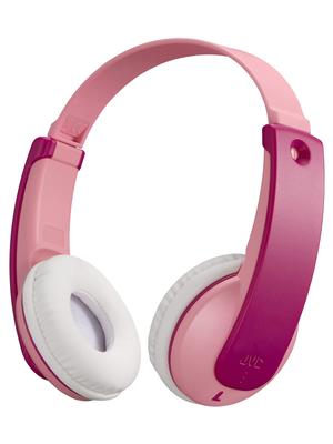 JVC Kenwood Cuffie Wireless Bluetooth JVC per Bambini Rosa Fino a 16 ore di Riproduzione Include Microfono Leggere Funzione di Limitazione del Volume Adesivo