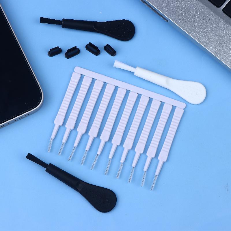 Cell Phone Charging Port Dust Plug With Cleaning Brush For 14 13 12 8 Pro Max Plus Type C Eearphone Cleaner Set