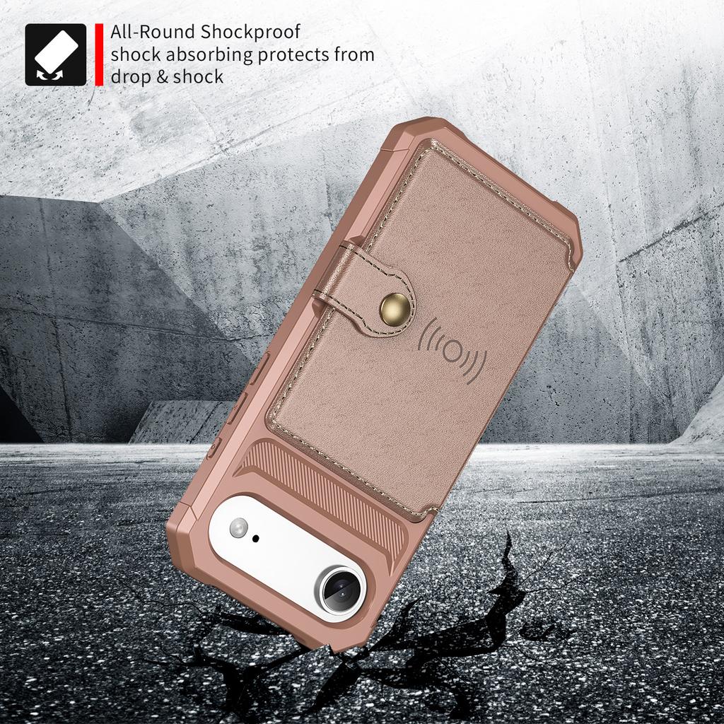 For iPhone Air Case with Card Holder PU Leather + TPU Phone Back Cover