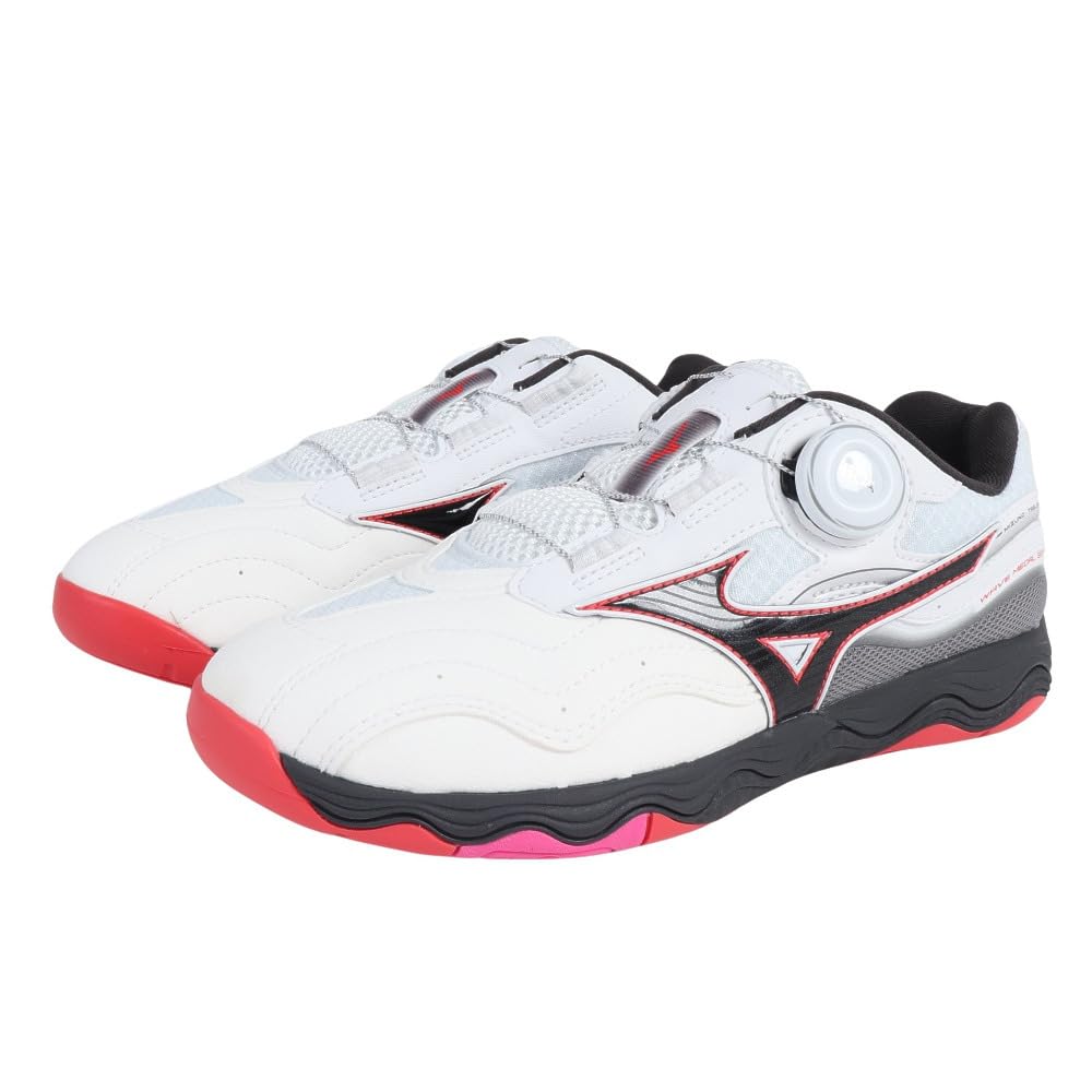 

Mizuno Wave Medal SP5 Table Tennis Shoes, Stability, Cushioning, and Responsiveness, White/Black/Red, 22.5 cm, 2E