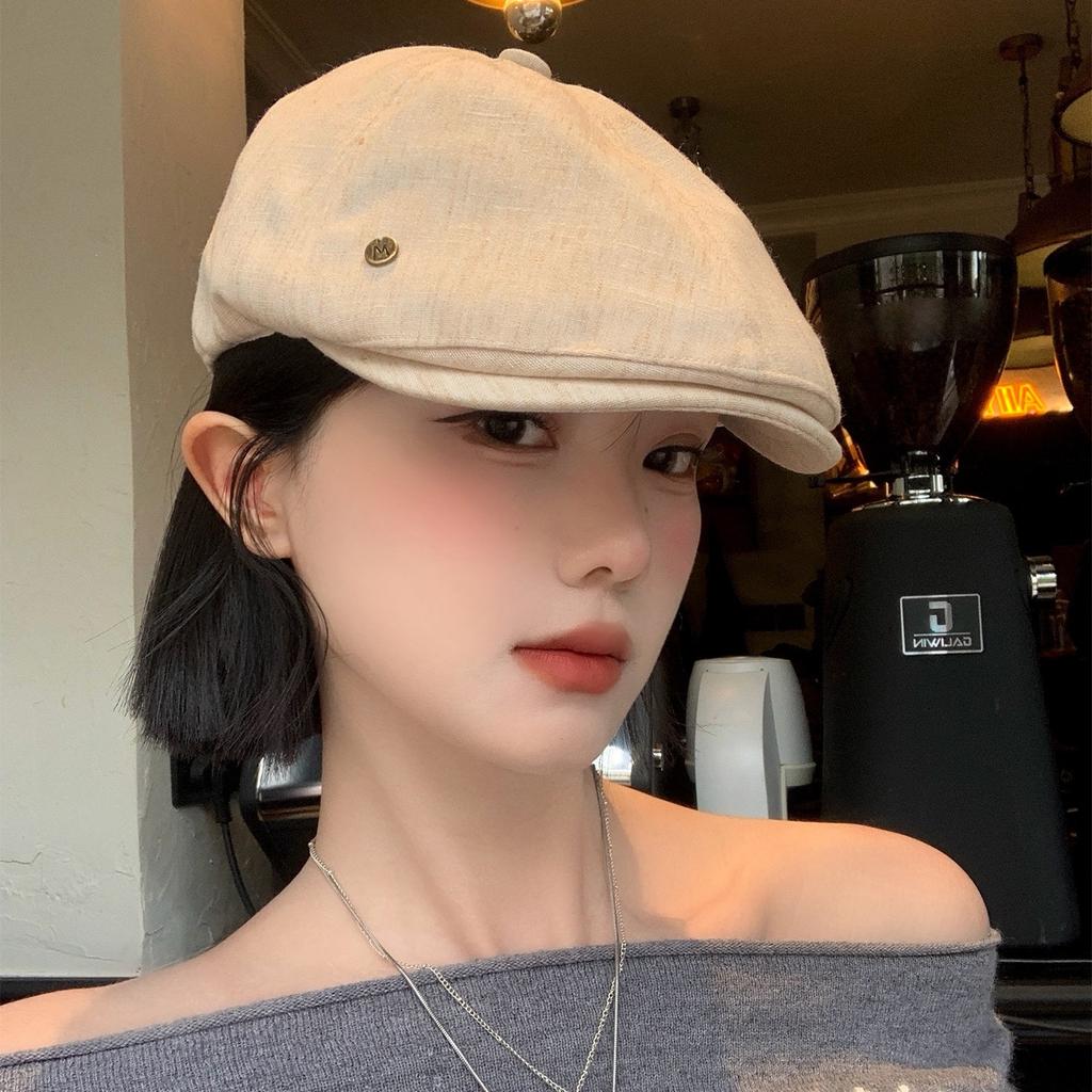 British Style Retro Forward Hat, Women'S High Sense Of Fashion Temperament, Anti-Wearing Beret, Literary Newsboy Painter Hat
