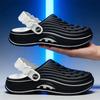 Eva Mesh Slide Shoes Mens Thick Bottom Sock-Cushioned Summertime Outside Sandal Shoes With Slip-Resistant Rubber Soles For Women'S Beachwear