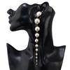 Handmade Earrings Pearls Tassels Earrings Women Long Dangle Earrings Pearls Texture Suitable for Party and Weddings