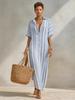European and American Long Striped Casual Shirt Dress - 2026 Black Holiday Edition