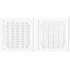 Grille d'aération - KOTARBAU - 200 x 200 mm - Plastique blanc - Moustiquaire - Lamelles réglables