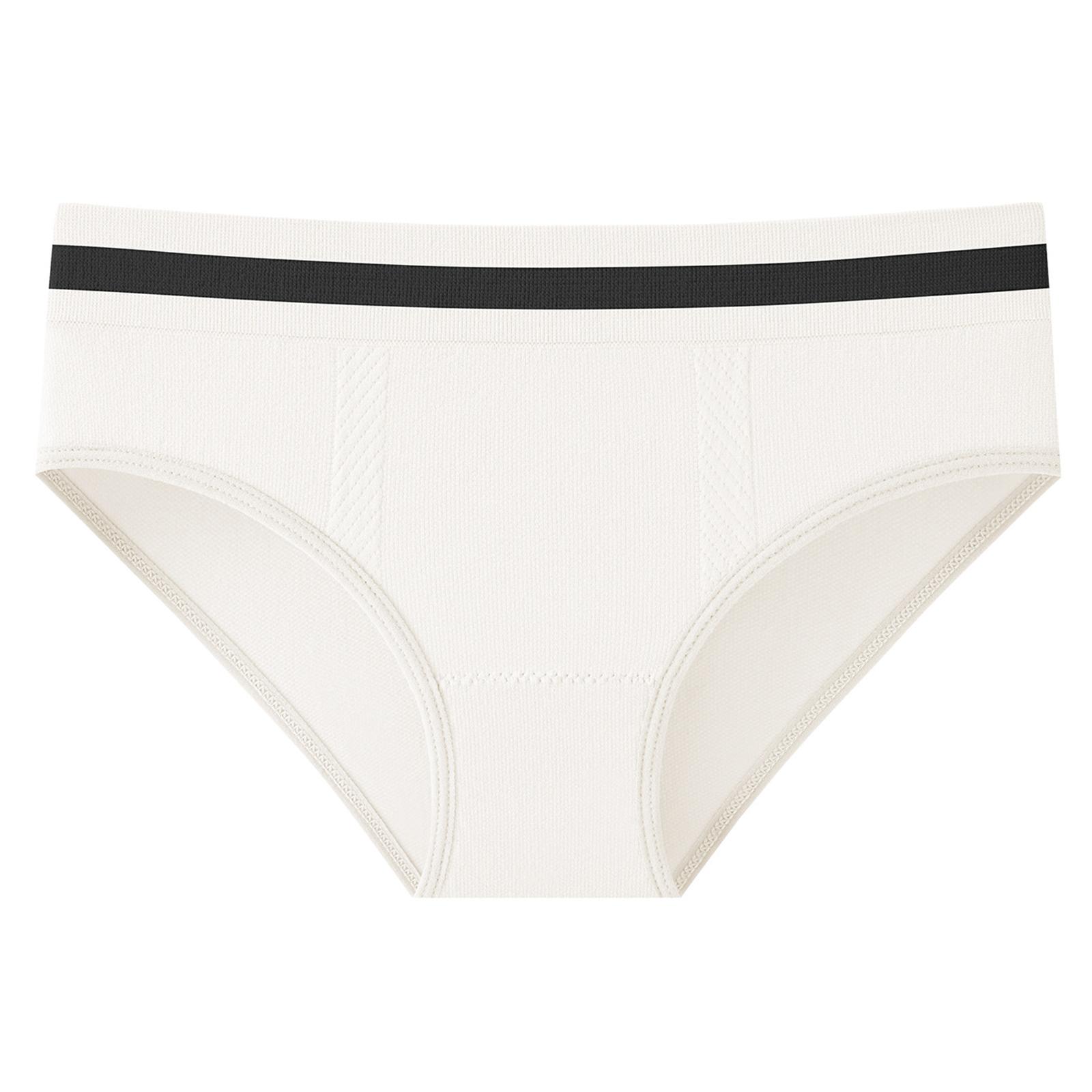 

Ladies Mid Waist Seamless Breathable Underwear XL білий