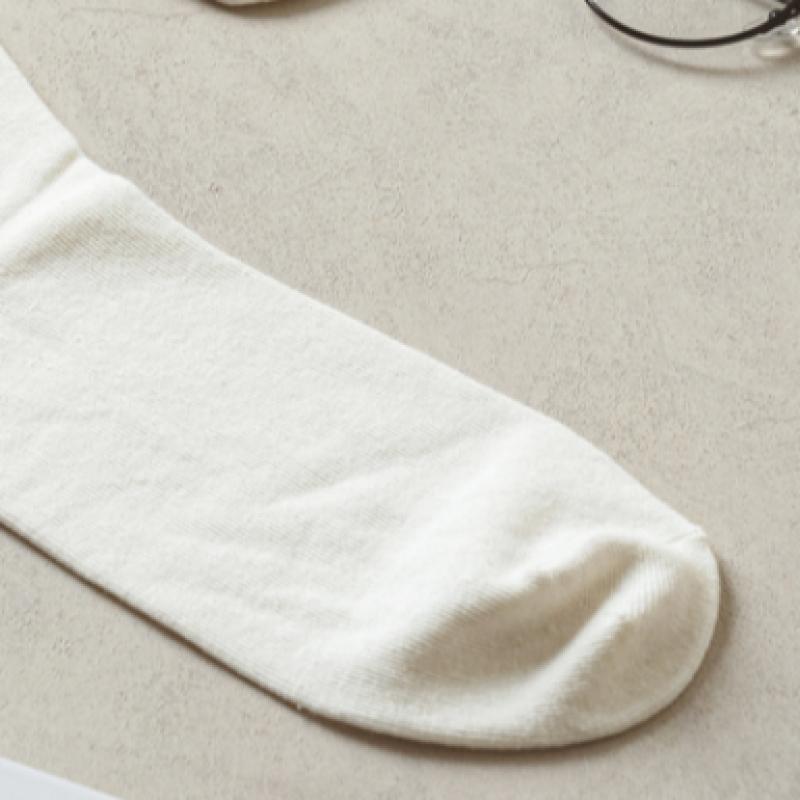 Monfoot Men S baSic Mid Calf SockS White