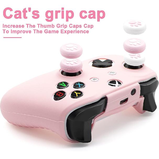 BRHE Xbox Ones Controller Skin Cover,Anti-Slip Silicone Cover Skin Case for Xbox Ones/X Controller with Thumb Grips Caps X 2